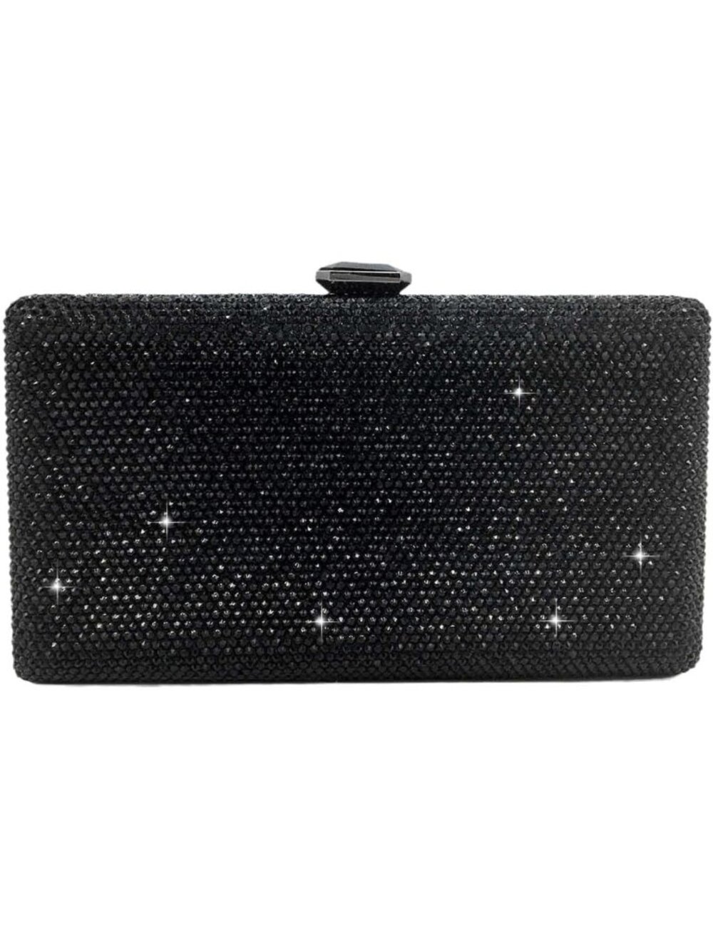 Elegant Crystal Evening Clutch - Fits iPhone Pro Max, Formal Handbag for Events